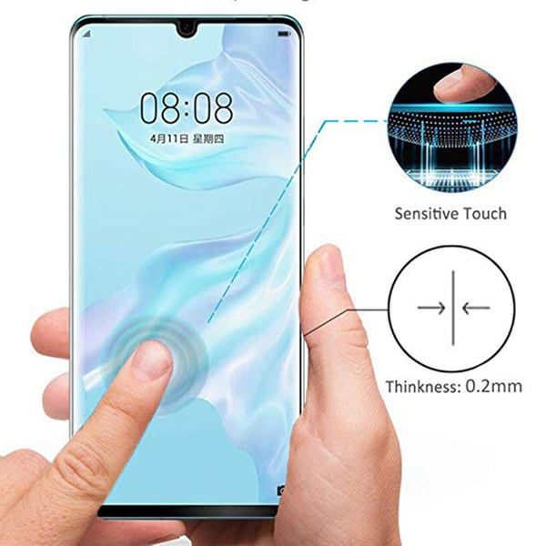 P30 Pro Skärmskydd FULL-GLUE 3D 9H 0,2mm HD-Clear