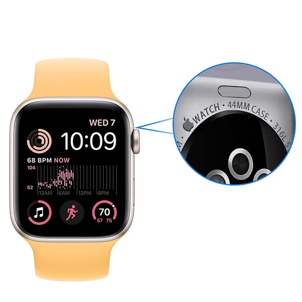 Apple Watch Series Ultra 49mm Skärmskydd PET Svart ram