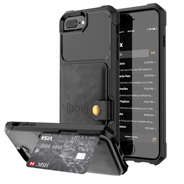 iPhone 7 Plus - Praktiskt Skal med Kortfack
