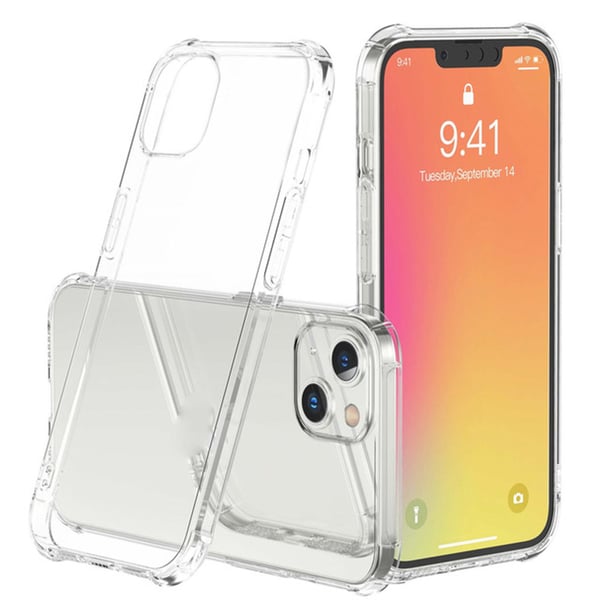 iPhone 13 - 1 Set Stötdämpande Silikonskal med Skärmskydd