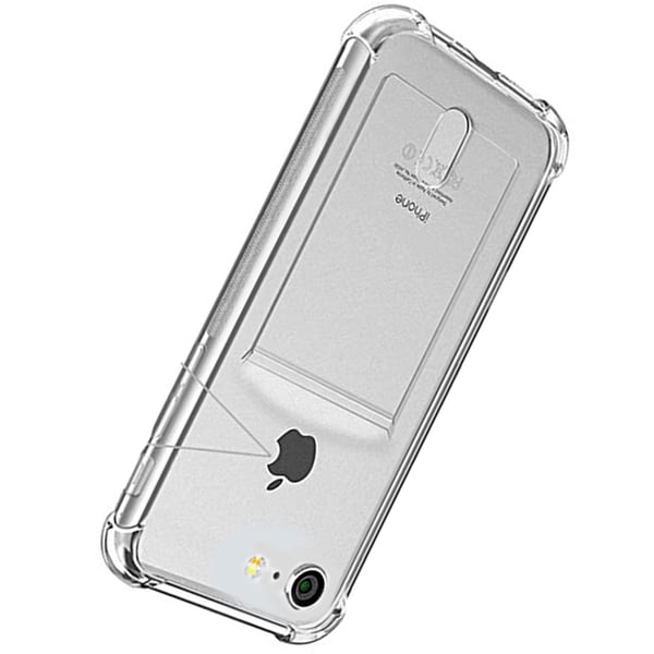 iPhone 7 - Stötdämpande Silikonskal med Kortfack