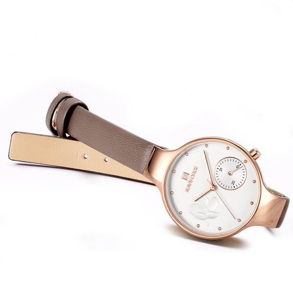 Elegant Damklocka Armband i Läder (NaviForce)