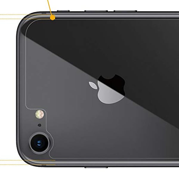 iPhone 7 2-PACK Baksida Skärmskydd 9H Screen-Fit HD-Clear.