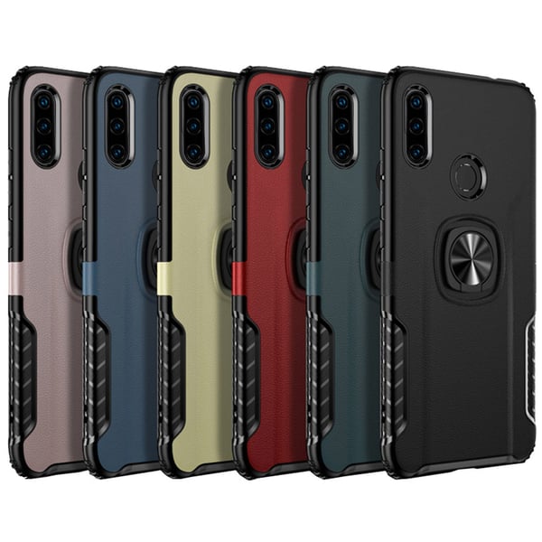 Huawei P30 Lite - Stilsäkert Robust Skal med Ringhållare LEMAN