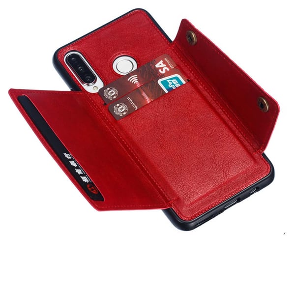 Huawei P30 Lite - Praktiskt Retro Skal med Kortfack