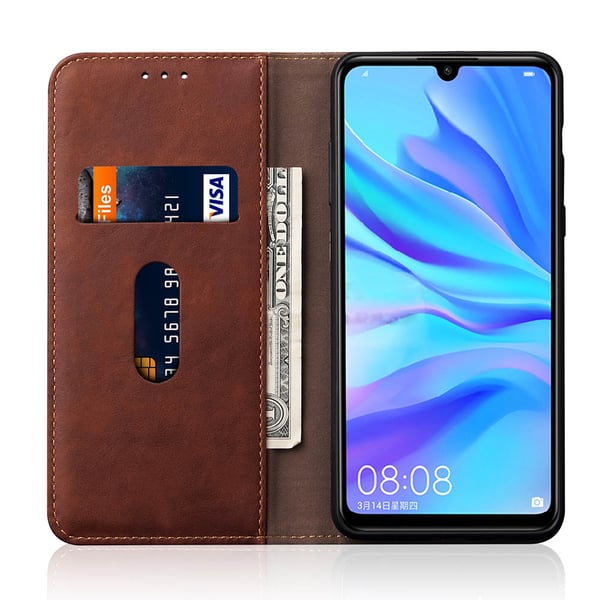 Huawei P30 Lite - Skyddande LEMAN Plånboksfodral