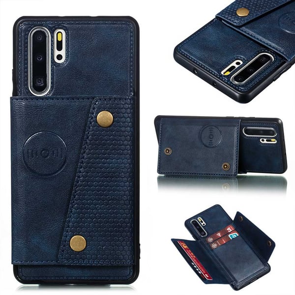 Huawei P30 Pro - Effektfullt Retro Skal med Kortfack