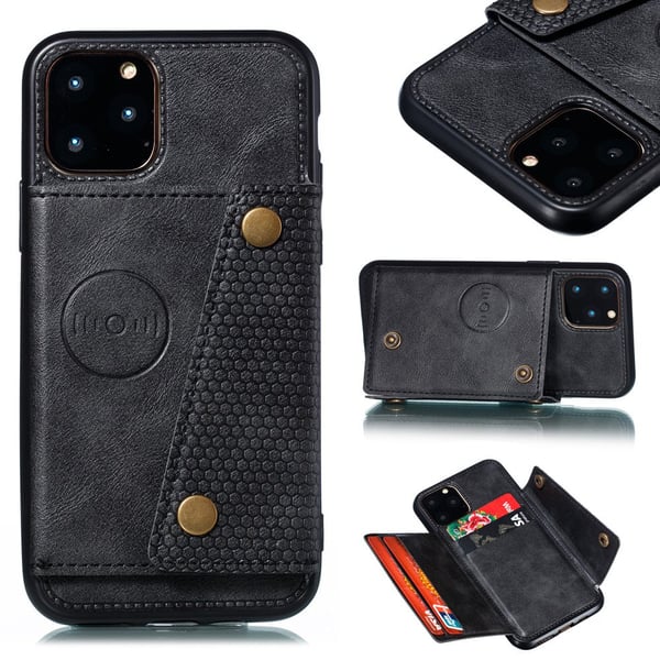 iPhone 11 Pro Max - Praktiskt Retro Skal med Kortfack