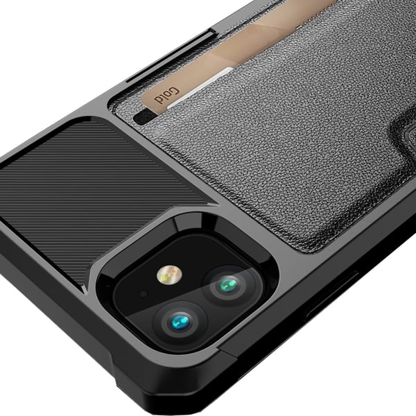 iPhone 12 mini - Tunt Fodral med Kortfack & Stötskydd