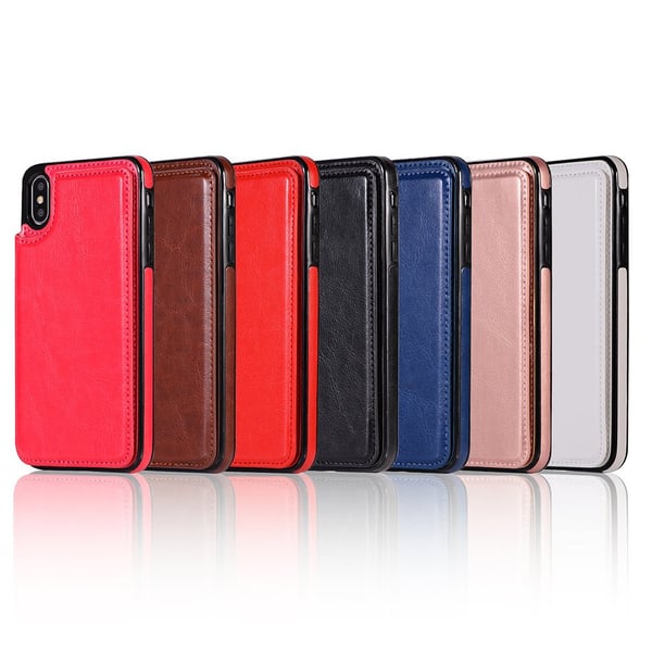 iPhone XR - NKOBEE Läderskal med Plånbok/Kortfack
