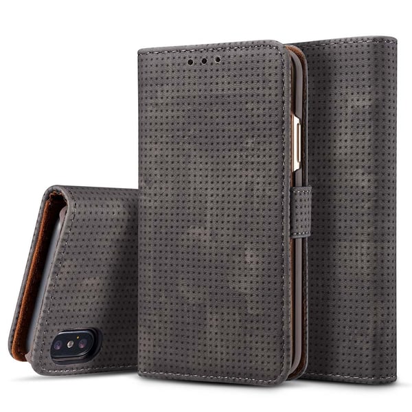 Plånboksfodral i Retrodesign från LEMAN till iPhone XS Max