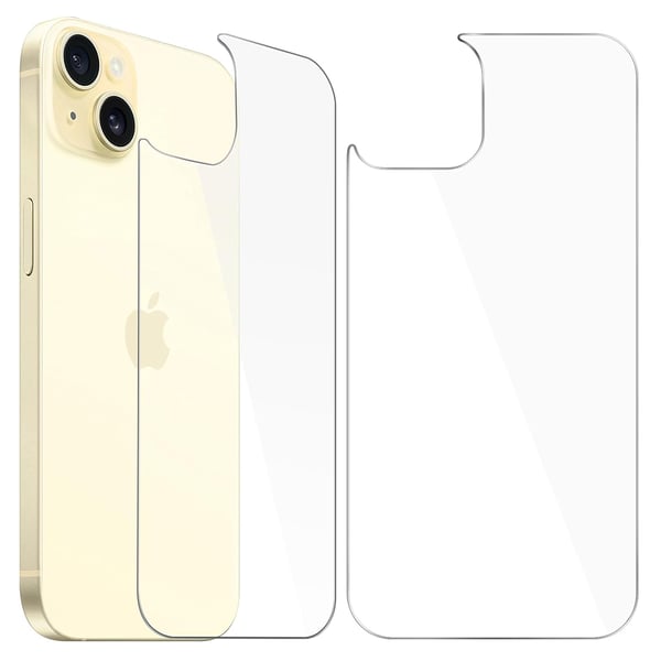 iPhone 15 - 2-pack Baksida Skärmskydd 0,3mm