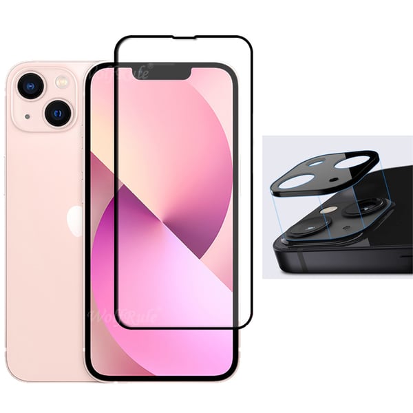 2-PACK iPhone 14 Sk�rmskydd + Kameralinsskydd 2.5D HD 0,3mm