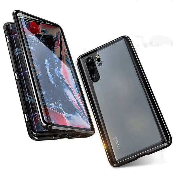 Huawei P30 Pro - Härdat Glas Dubbelt Magnetiskt Skal