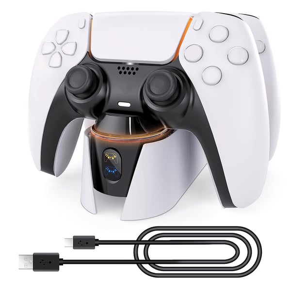 RGB-kontrollerladdningsstation för PlayStation 5. Snabb laddning med LED-indikator.