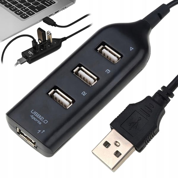 4-portars USB-splitter - Snabb och pålitlig anslutning