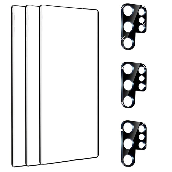 Galaxy S23 Ultra 3D Skärmskydd och 3D Kameralinsskydd (3-pack)