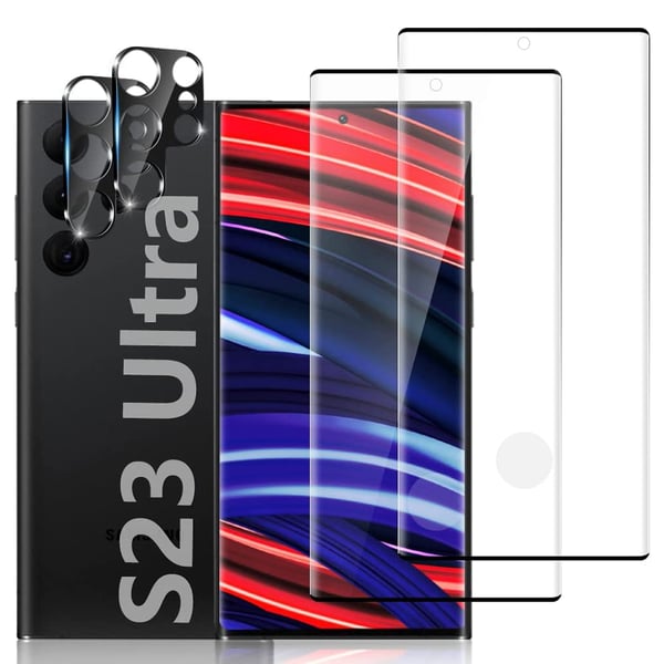 Galaxy S23 Ultra 3D Skärmskydd och 3D Kameralinsskydd (2-pack)