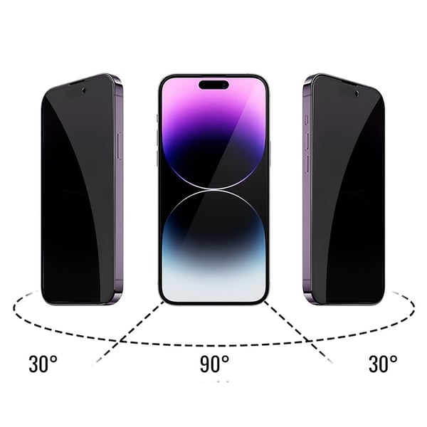 iPhone 14 Pro Skärmskydd med sekretessfunktion (3-pack)