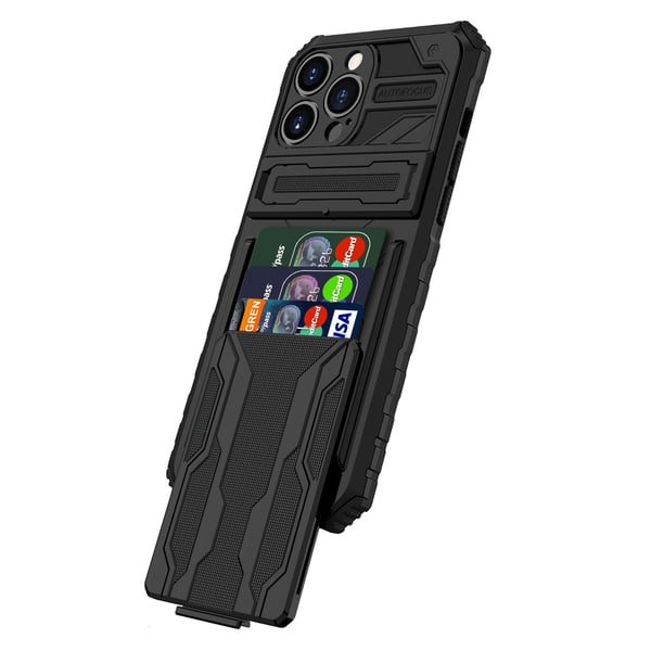 Stilrent Hybrid Fodral med Ställ och Plånbok för iPhone 14 Pro Max & 15 Pro Max