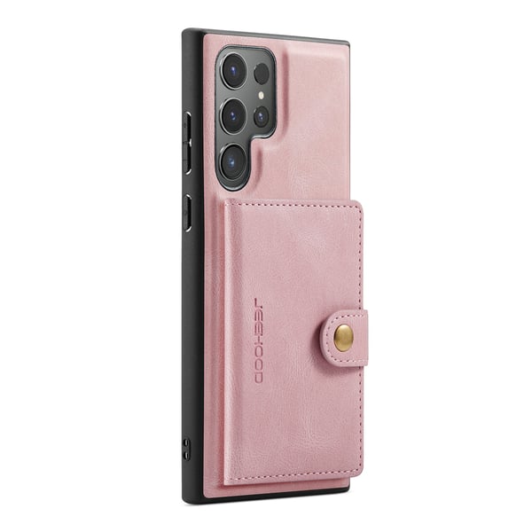 Läderplånbok med magnetiskt hållare för Galaxy S24 Ultra