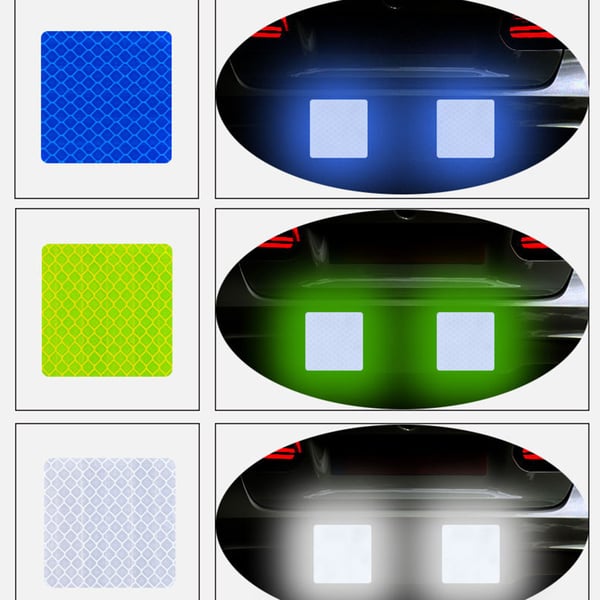 Praktiskt 5-Pack Fyrkantiga Reflex Remsor