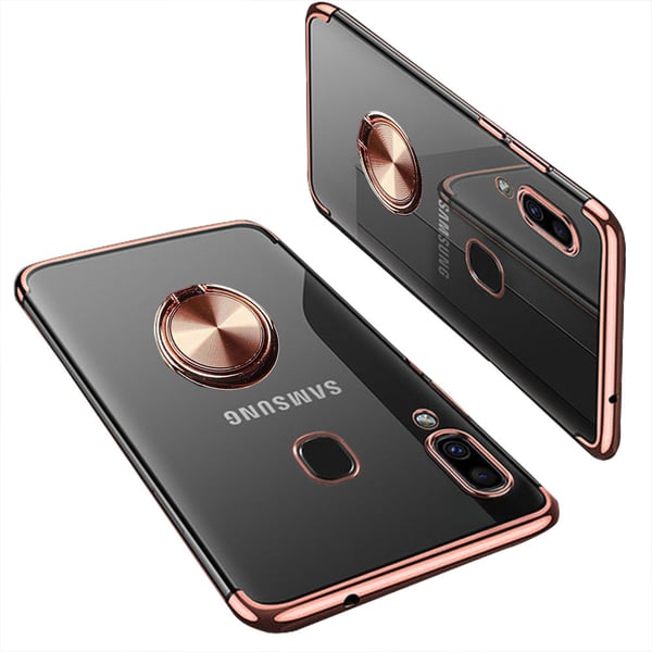 Samsung Galaxy A40 - Stils�kert Silikonskal med Ringh�llare
