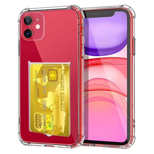 iPhone 11 - 1 Set Skal med Korthållare och Skärmskydd