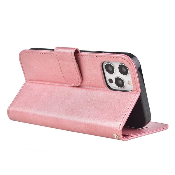 iPhone 15 Pro - Elegant Fodral i PU-läder med 4 kortplatser