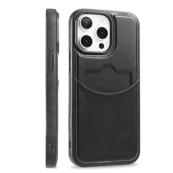 iPhone 15 Pro Max Leman Fodral med Kortfack - Slimmat & Stilrent