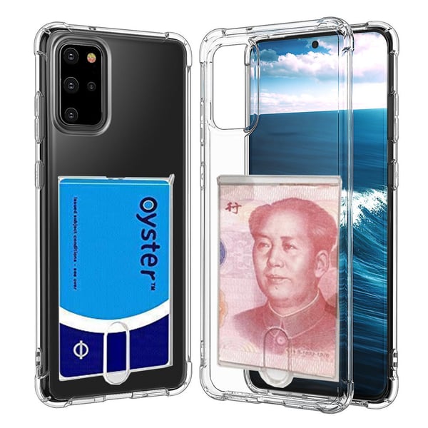 Samsung Galaxy S20 Plus Skal med Korthållare & Mjukt Skärmskydd
