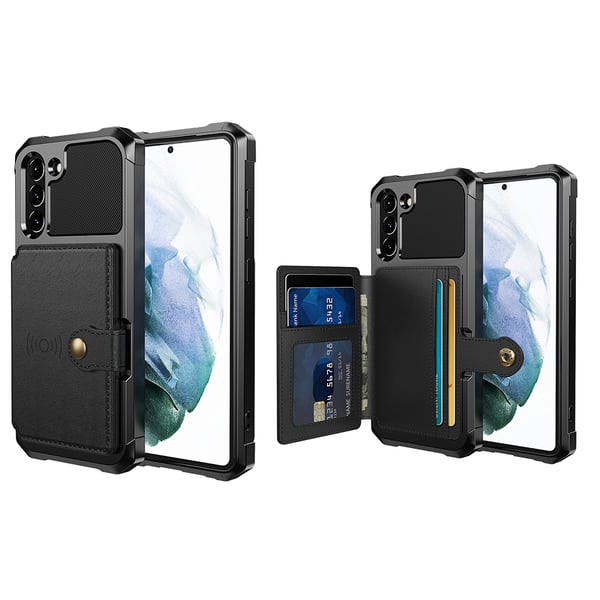 Samsung Galaxy S21 FE - Stilrent & Smart Skal med Kortfack