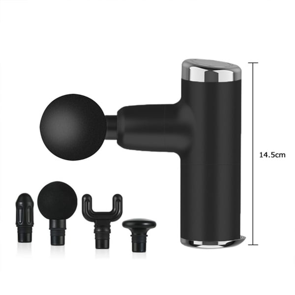 Mini Massage Pistol / Massage Gun Muskelstimulans (4 Huvuden)