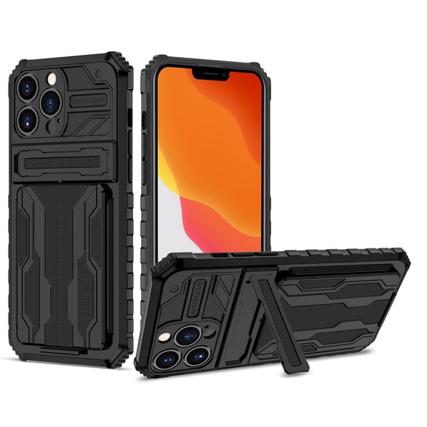 iPhone 13 Pro Plånboksfodral - Stilsäker Design med Militärklassat Skydd