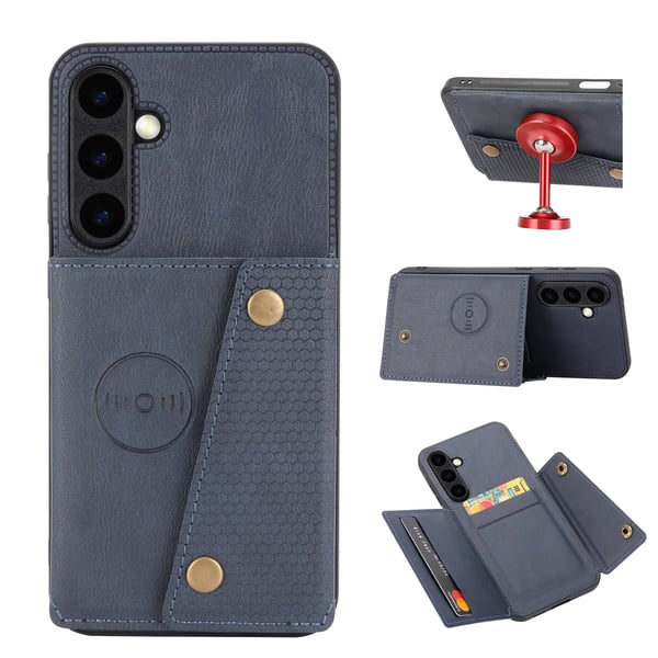 Lyxigt PC-läder Retro Flip Fashion Plånboksfodral för Galaxy S23 FE
