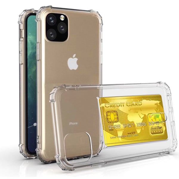 iPhone 11 - 1 Set Skal med Korthållare och Skärmskydd