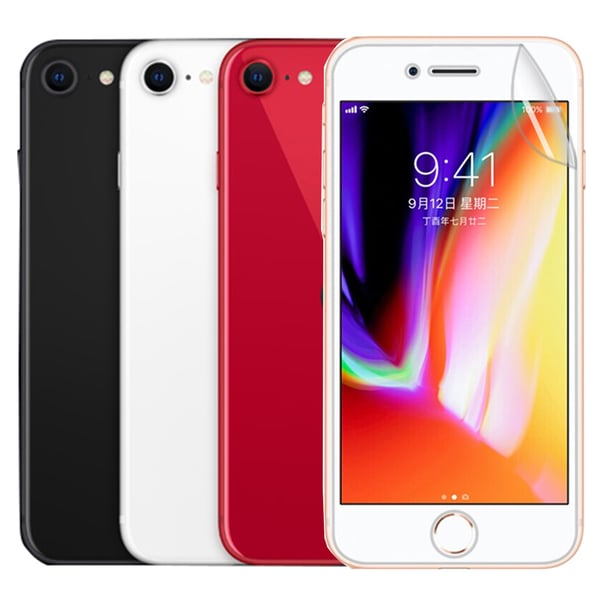 iPhone SE 2020 3-PACK Mjukt Skärmskydd PET 9H 0,2mm