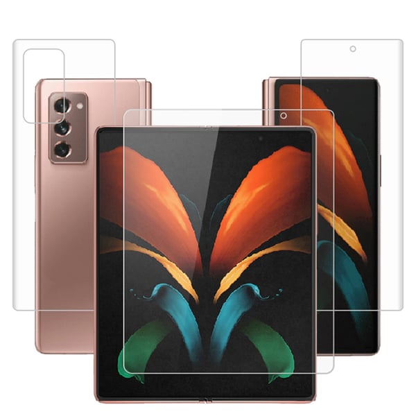 3-PACK 4-in-1 Galaxy Z Fold 2 Skärmskydd 2.5D Kameralinsskydd