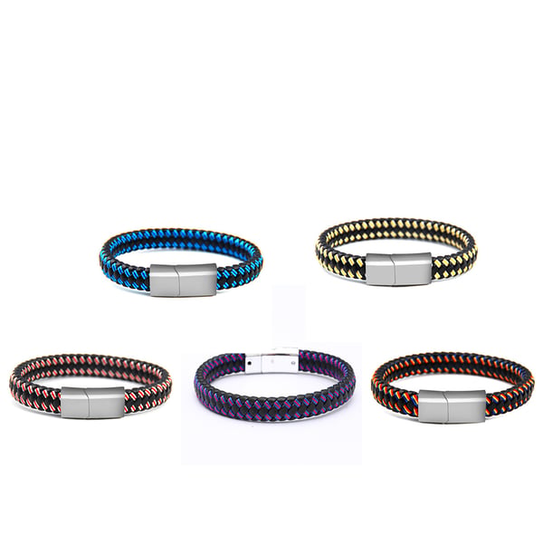 Exklusivt Slittåligt Flerfärgat Flätat Armband