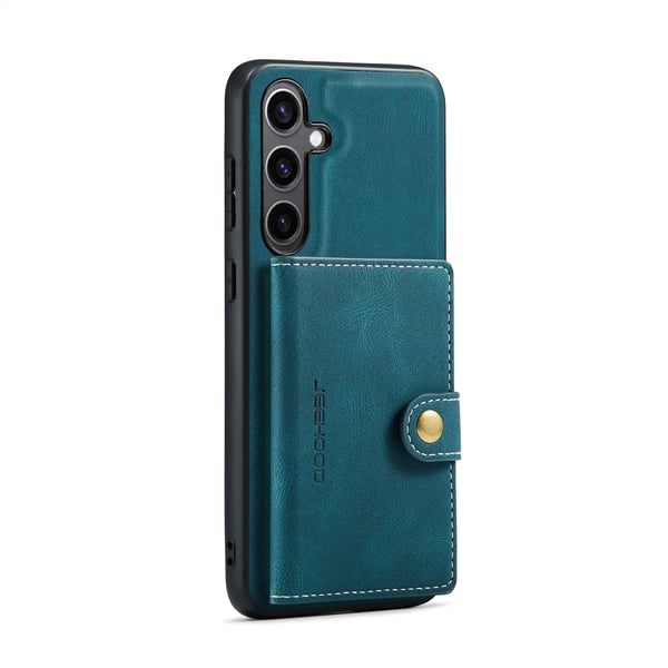 Läderplånbok med magnetiskt hållare för Galaxy S24 Plus