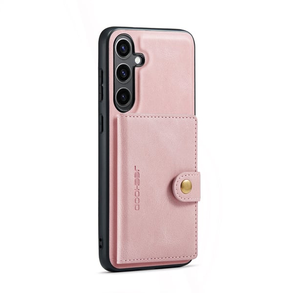Läderplånbok med magnetiskt hållare för Galaxy S24 Plus