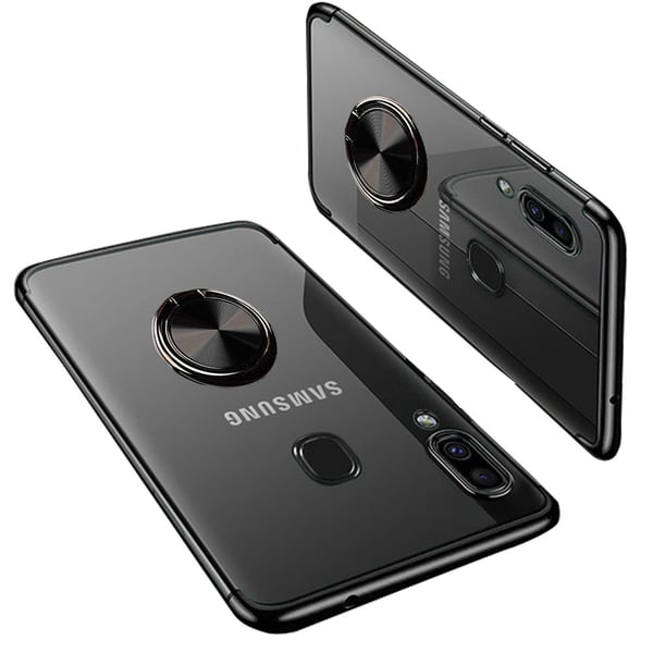 Samsung Galaxy A40 - Stils�kert Silikonskal med Ringh�llare