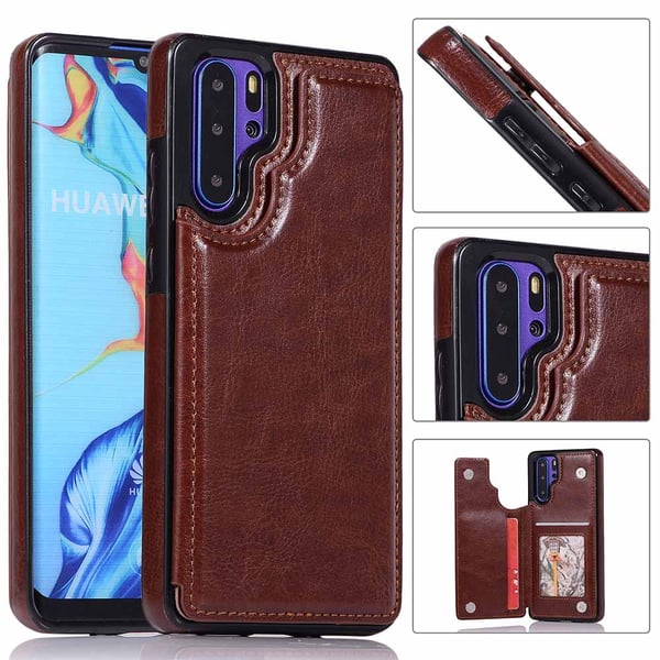 Elegant Smart Skal med Korthållare - Huawei P30 Pro