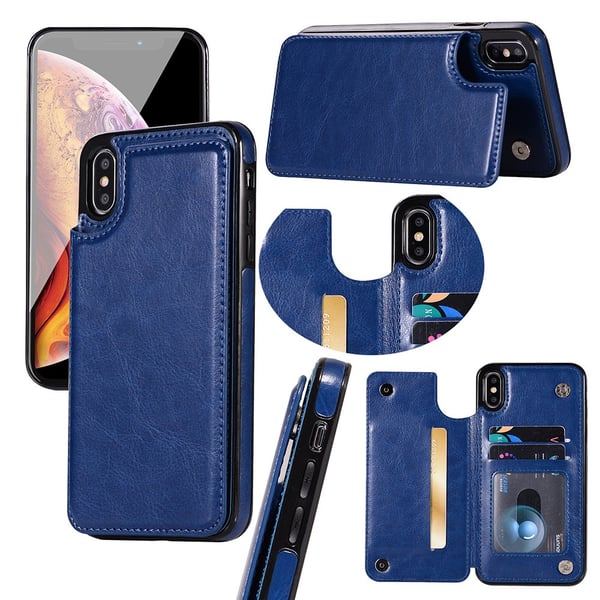 iPhone XS Max - NKOBEE Läderskal med Plånbok/Kortfack