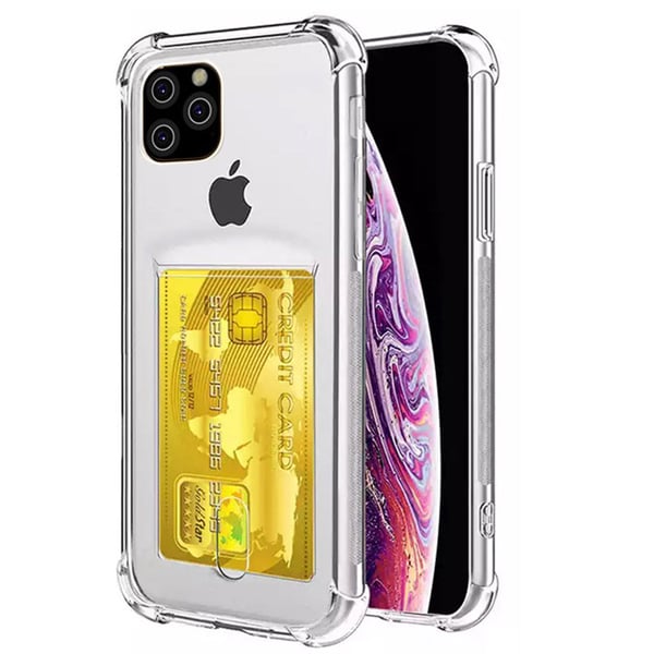 iPhone 11 - 1 Set Skal med Korthållare och Skärmskydd