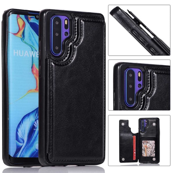 Elegant Smart Skal med Korthållare - Huawei P30 Pro