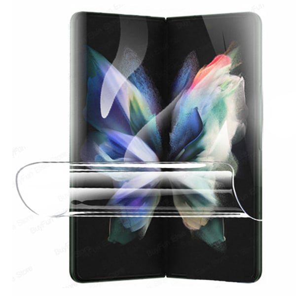 2-PACK Samsung Galaxy Z Fold 3 -Smart Hydrogel Skärmskydd 4 in 1
