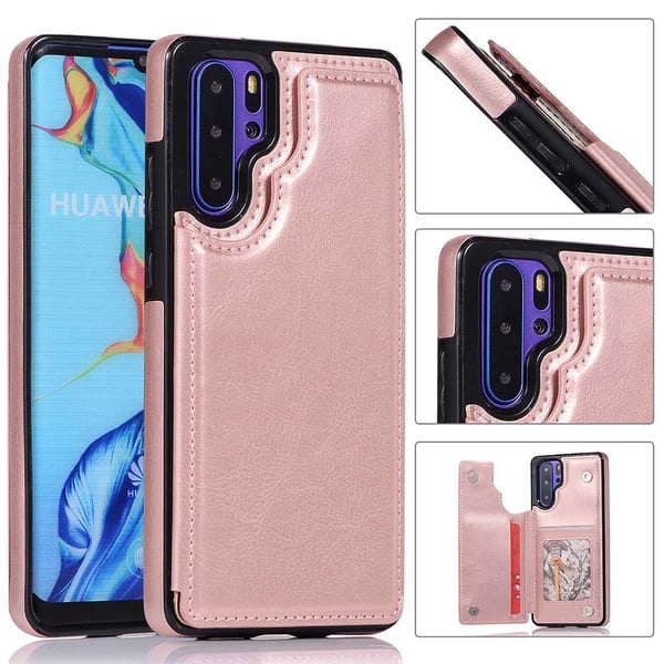 Huawei P30 Pro - Robust Praktiskt Skal med Korthållare (NKOBEE)