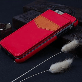 iPhone 6/6S Elegant Läderskal med plånbok/Kortfack
