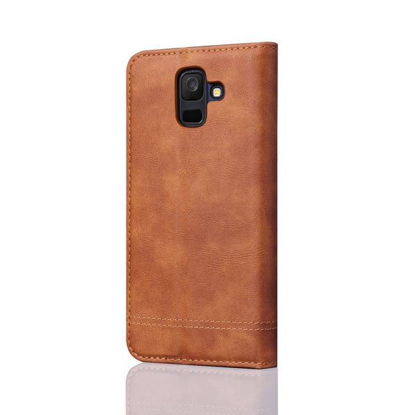 LEMAN Stilrent Plånboksfodral för Samsung Galaxy A6 Plus